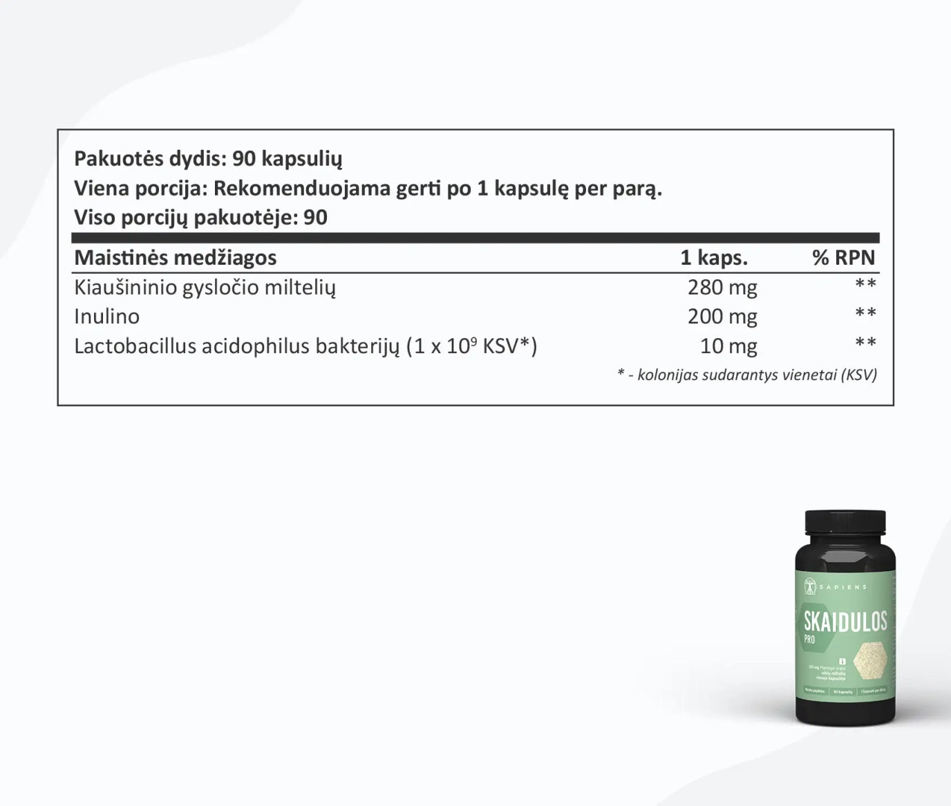 SAPIENS, Vitaminų rinkinys VYRAMS, 1 vnt