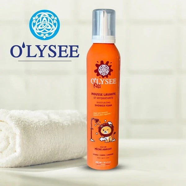 O'LYSEE, persiko ir abriksų arom. vaikiškos dušo putos, 250ml