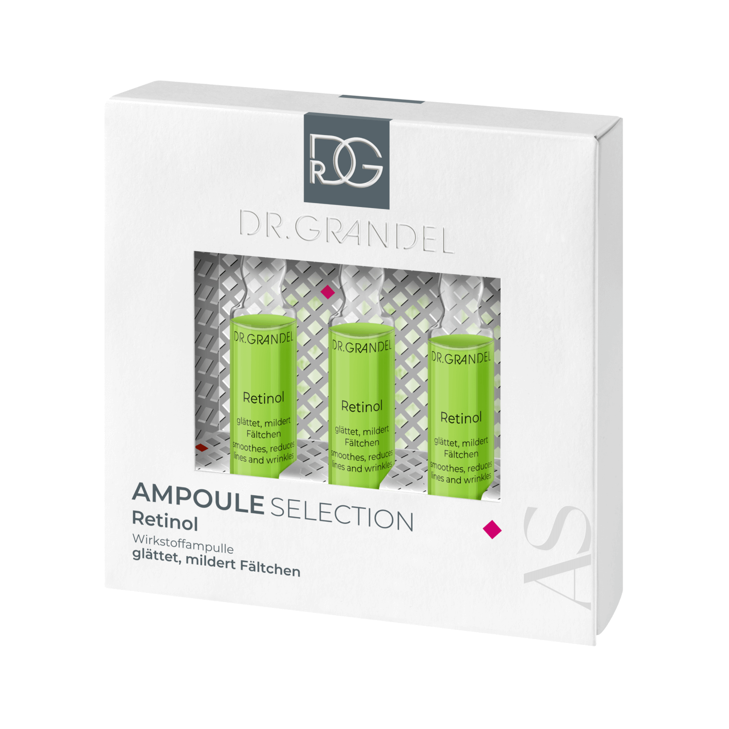 DR. GRANDEL, aktyvių ingredientų koncentrato ampulės RETINOL, 3x3 ml