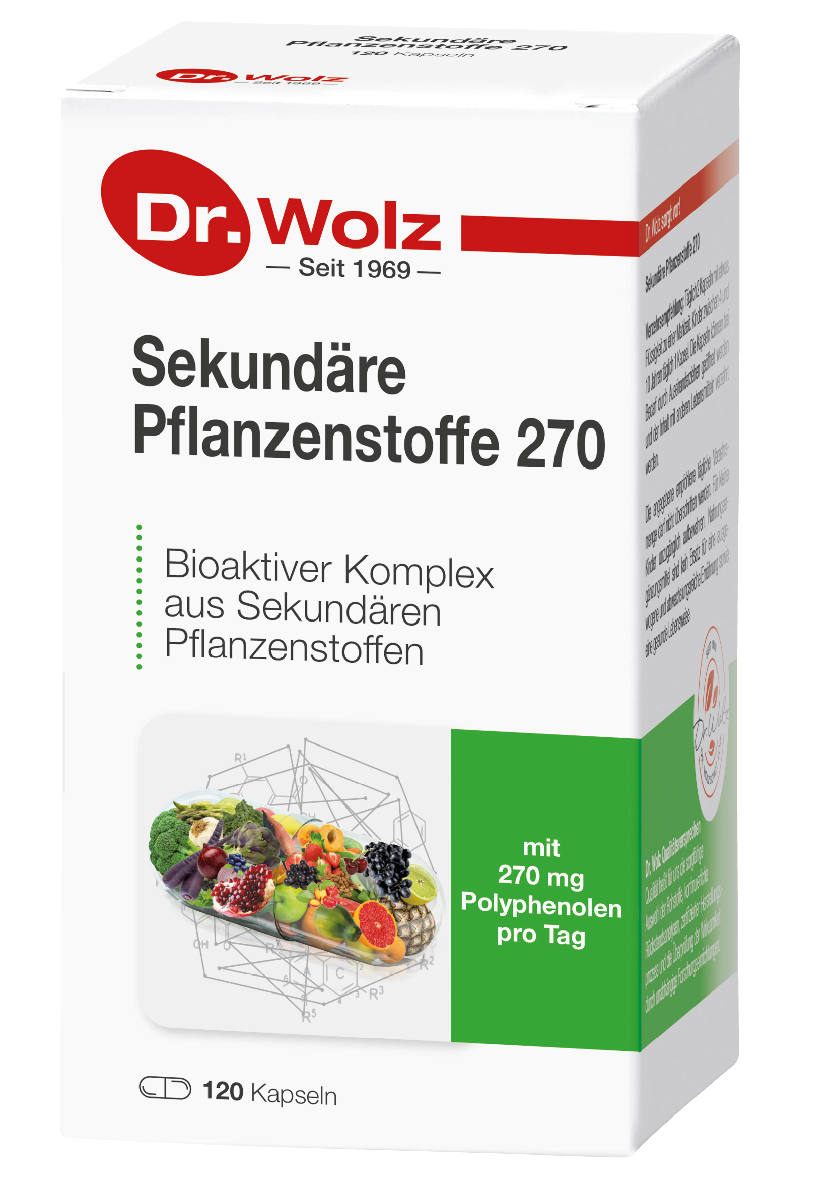 DR. WOLZ, PHYTOCHEMICALS polifenoliai, 120 kapsulių