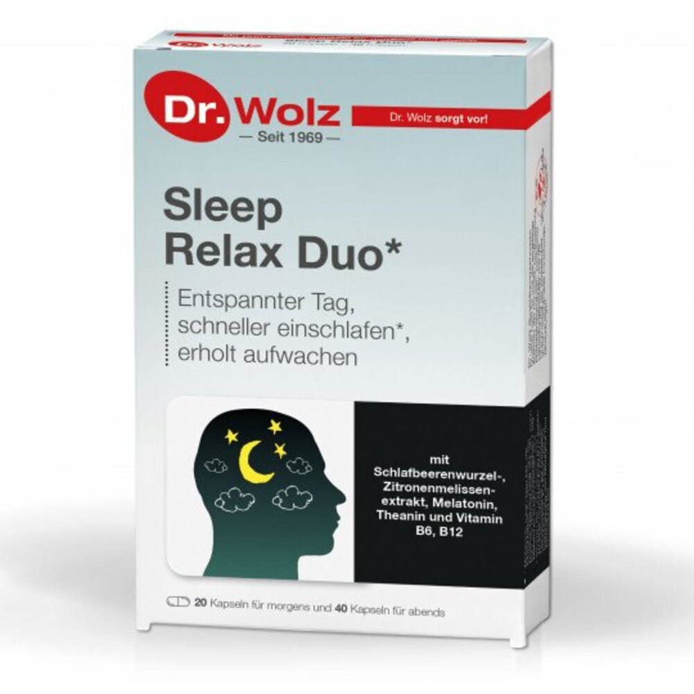 DR. WOLZ, Sleep RelaxDuo, 60 kapsulių