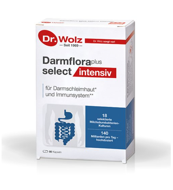DR. WOLZ, Darmflora plus select Intense,  80 kapsulių