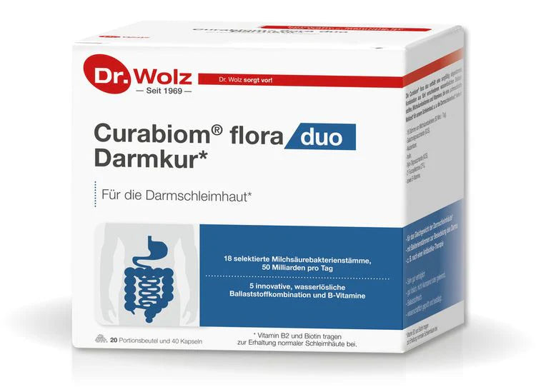 DR. WOLZ, Curabiom flora duo, 20 paketėlių+ 40 kapsulių