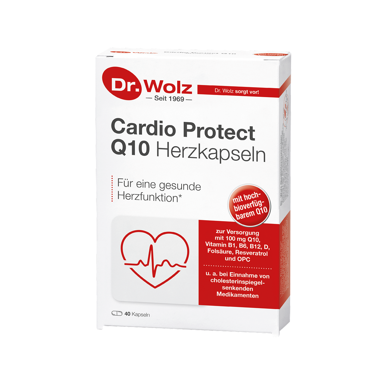 DR. WOLZ, Cardio Protect Q10 maisto papildas, 40 kapsulių