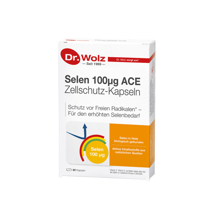 DR. WOLZ, Selen 100mg + Vitaminai ACE, 60 kapsulių