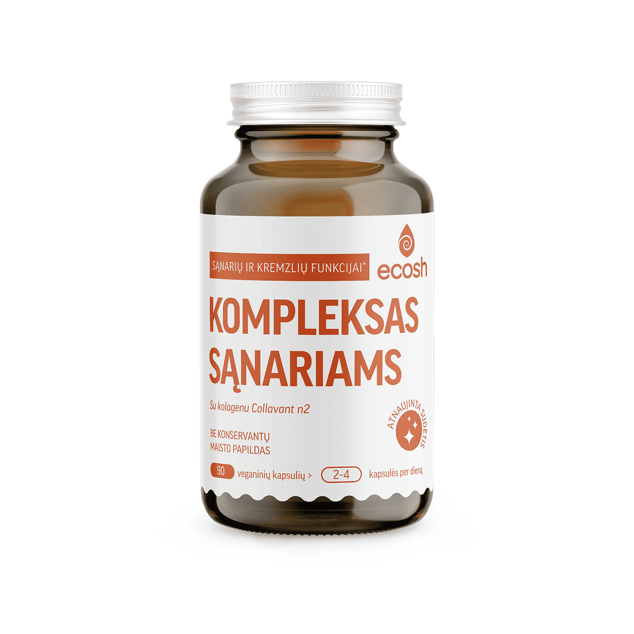 ECOSH Kompleksas sąnariams, su kolagenu Collavant n2, 90 kapsulių