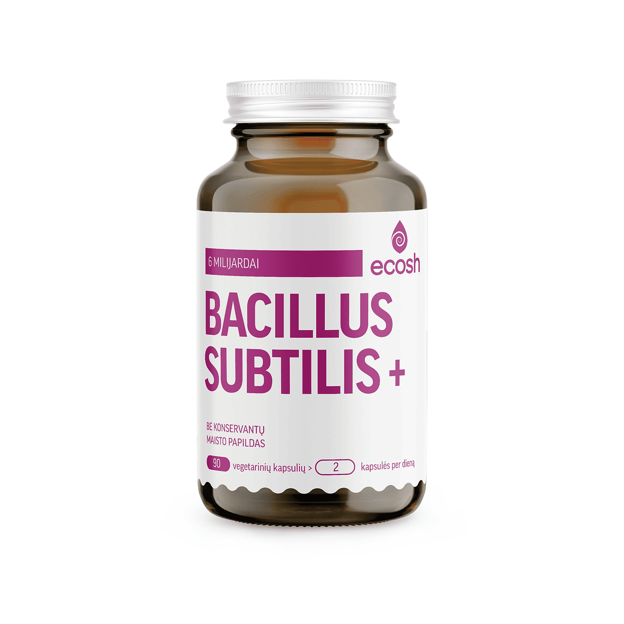 ECOSH Bacillus Subtilis Plius, 90 kapsulių