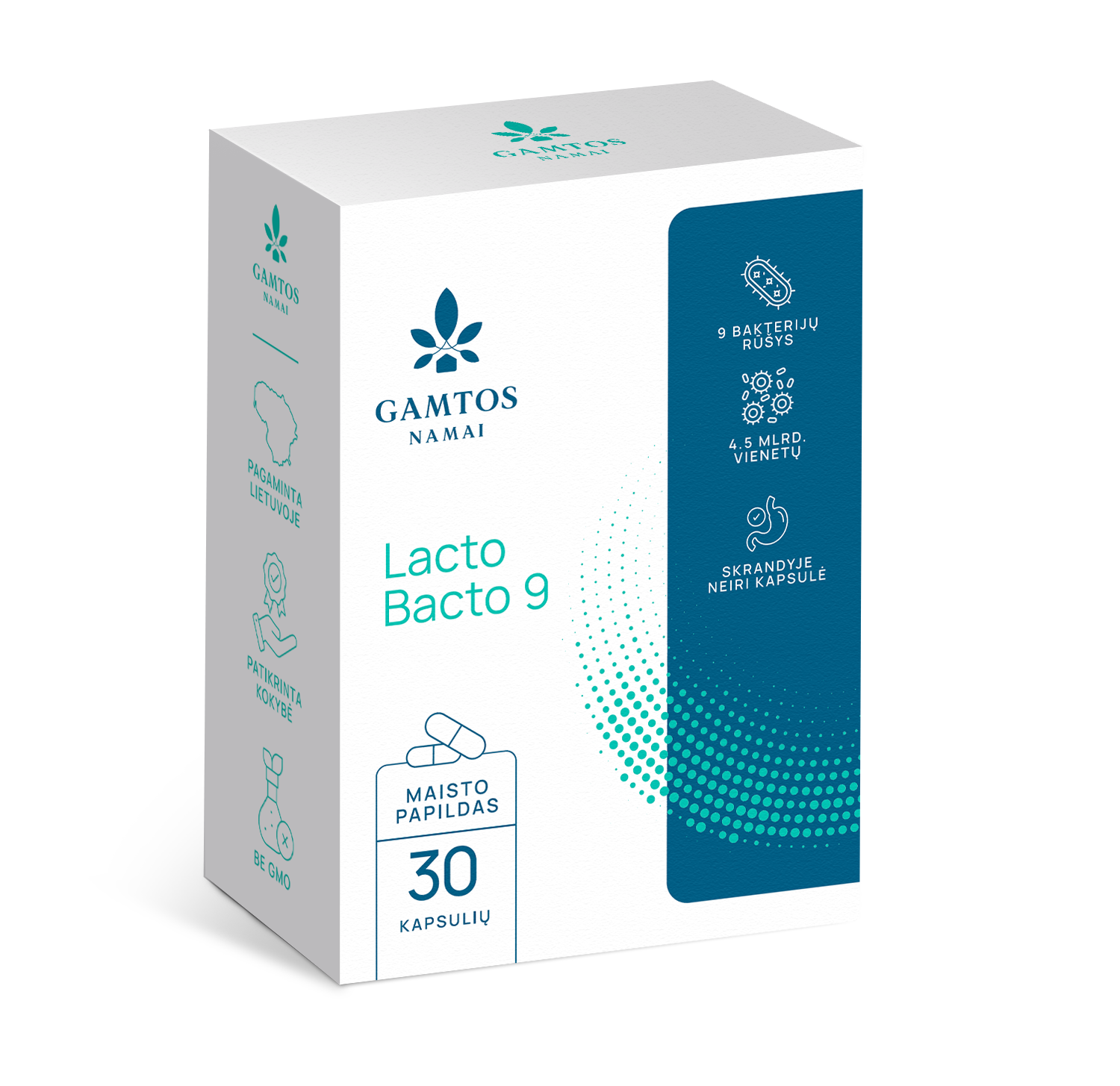 GAMTOS NAMAI, GEROSIOS BAKTERIJOS LACTO BACTO, 30 kapsulių