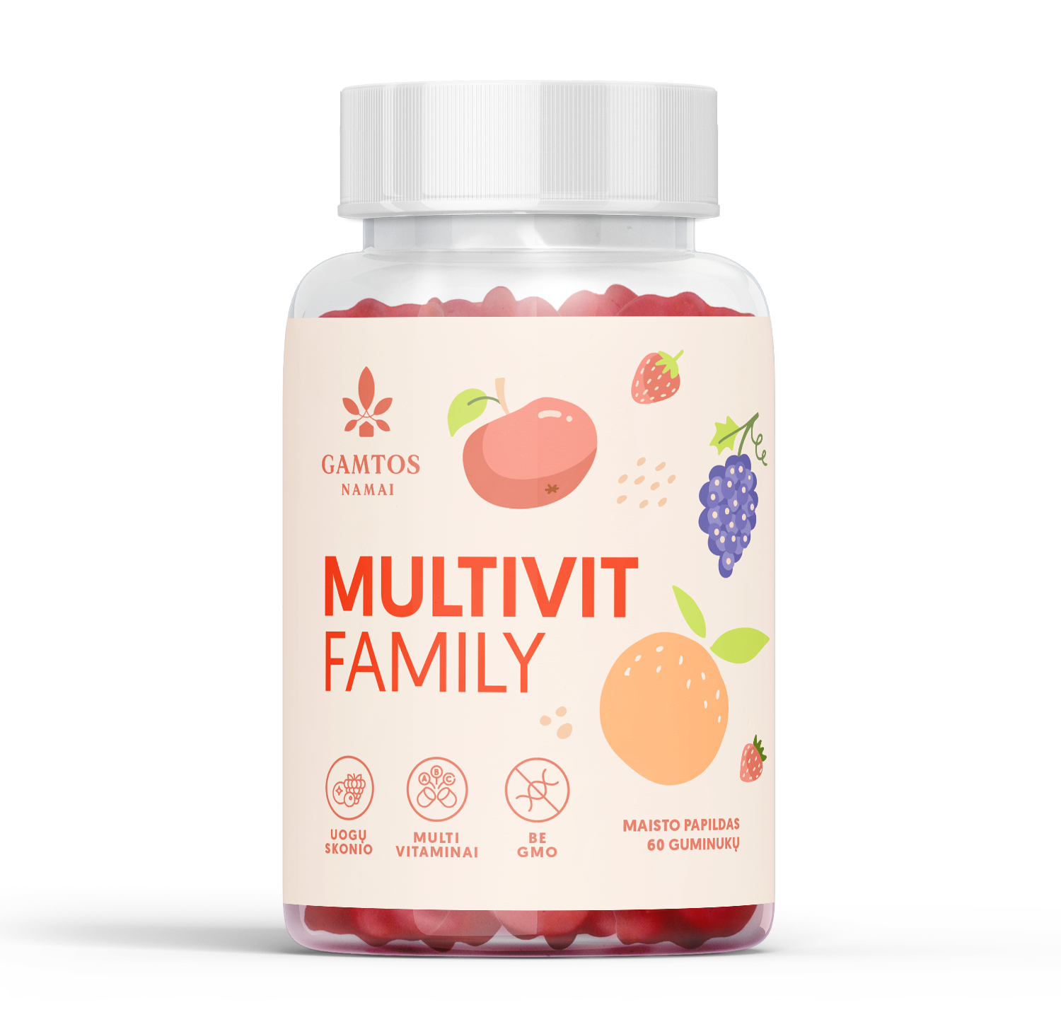GAMTOS NAMAI, MULTIVIT FAMILY, 60 guminukų