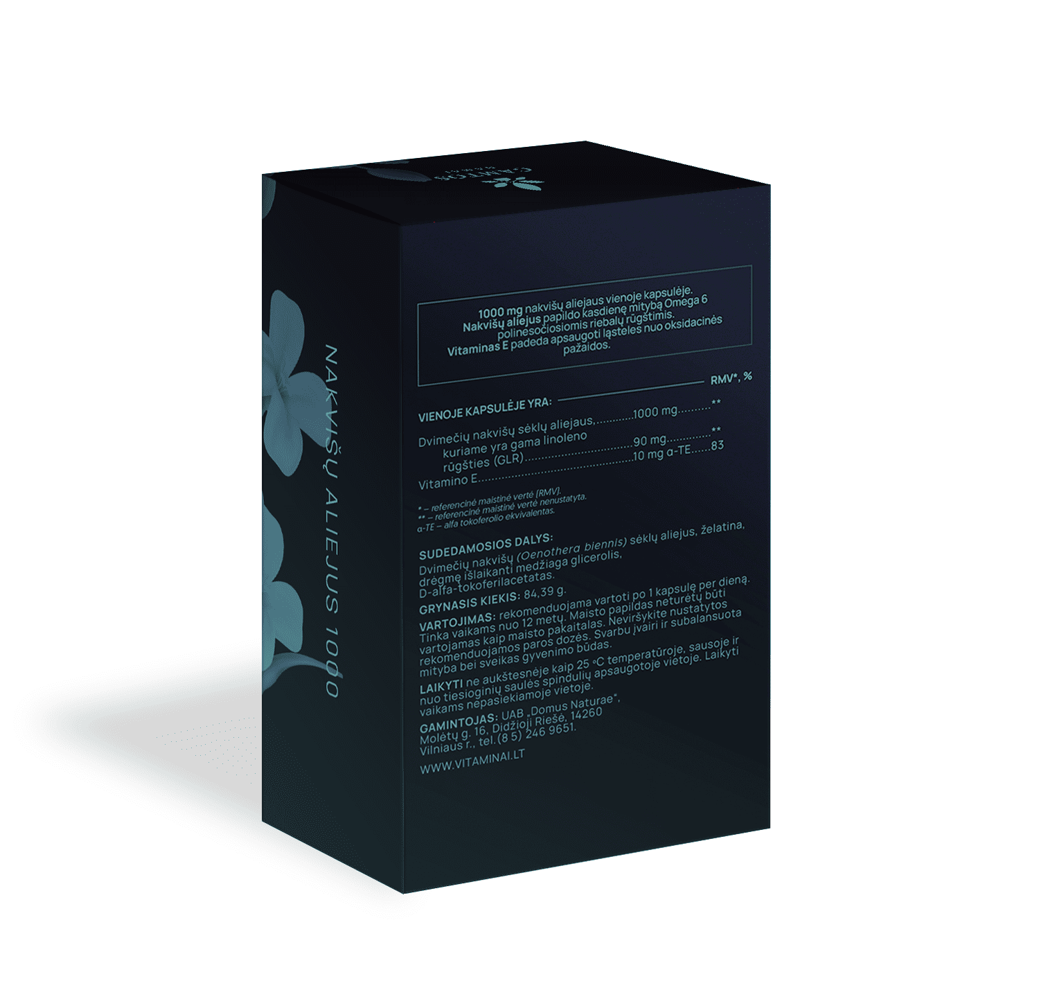 GAMTOS NAMAI, nakvišų aliejus 1000 PREMIUM, 60 kapsulių