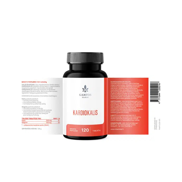 GAMTOS NAMAI, KARDIOKALIS, 120 tablečių