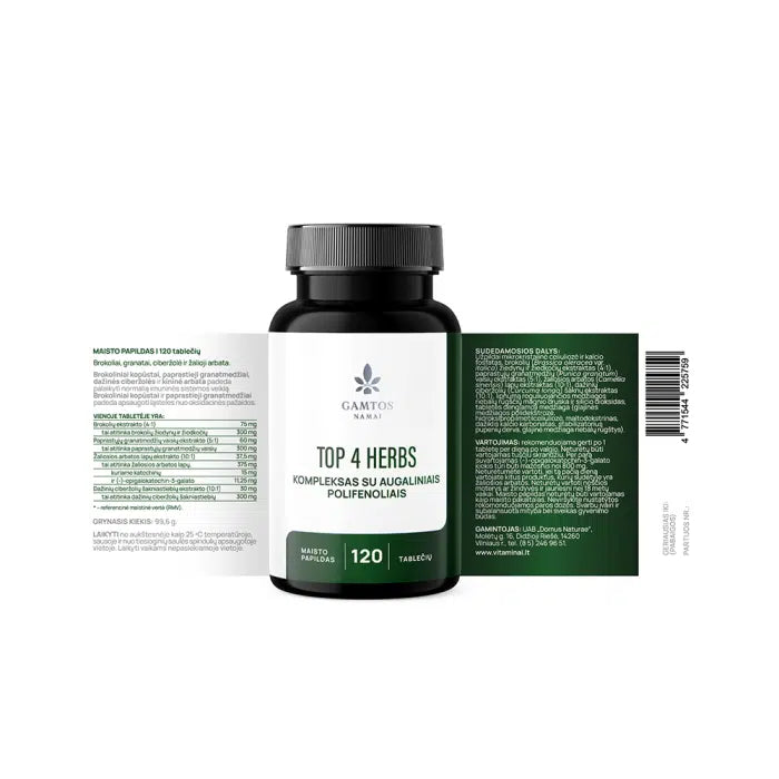GAMTOS NAMAI, TOP 4 HERBS, 120 tablečių