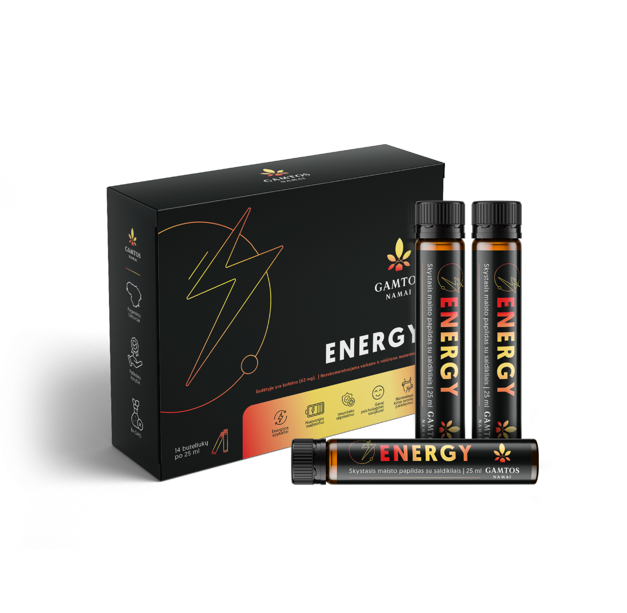 GAMTOS NAMAI, skystasis  ENERGY SHOTS, 25 ml x 14 vnt.