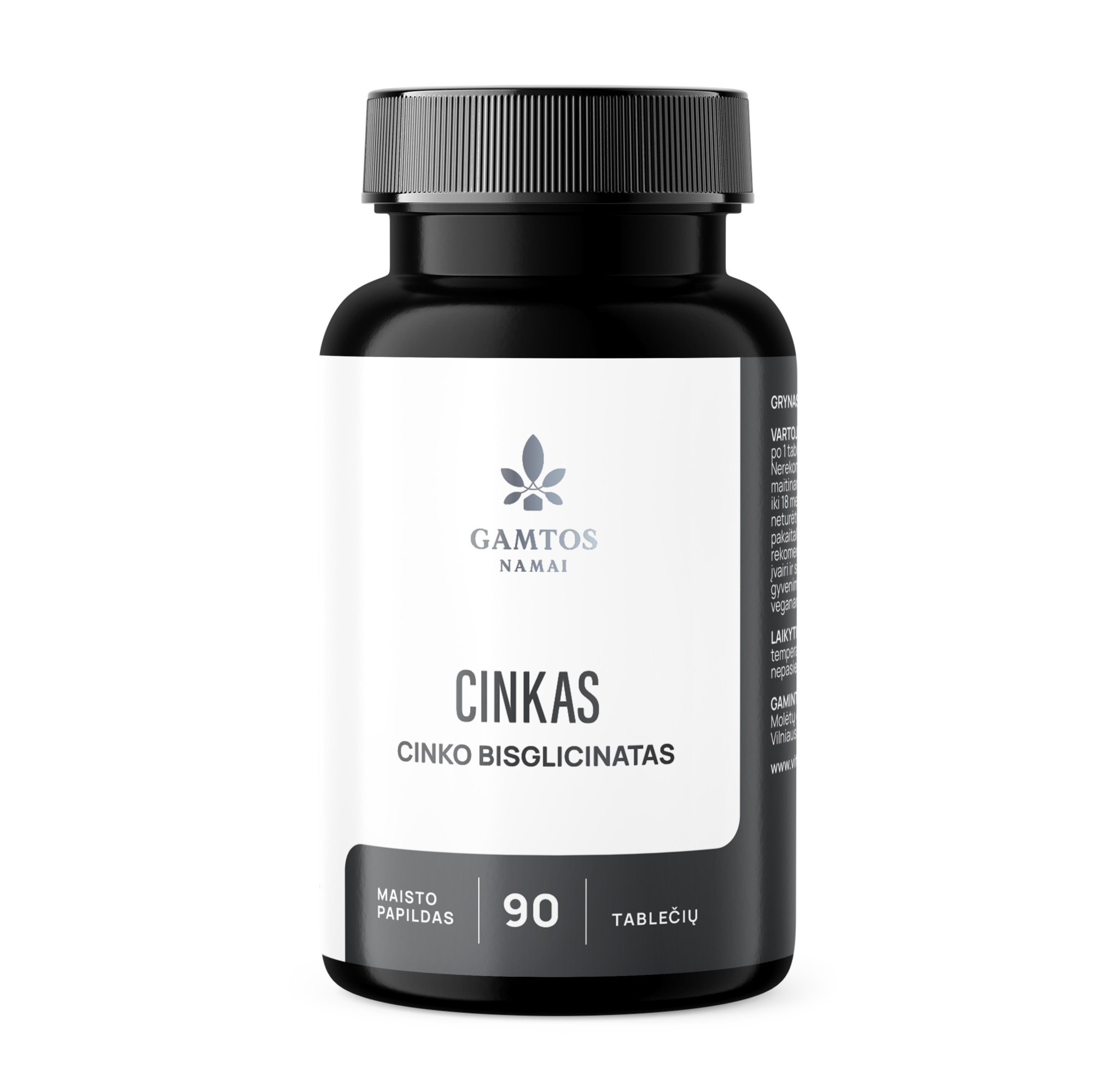 GAMTOS NAMAI, CINKO BISGLICINATAS 25 mg, 90 tablečių