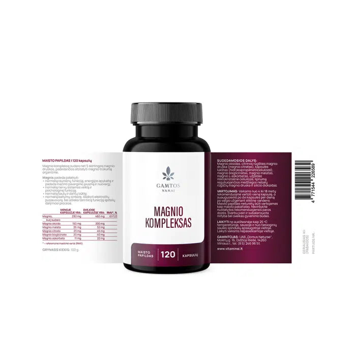 GAMTOS NAMAI, MAGNIO KOMPLEKSAS, 120 kapsulių