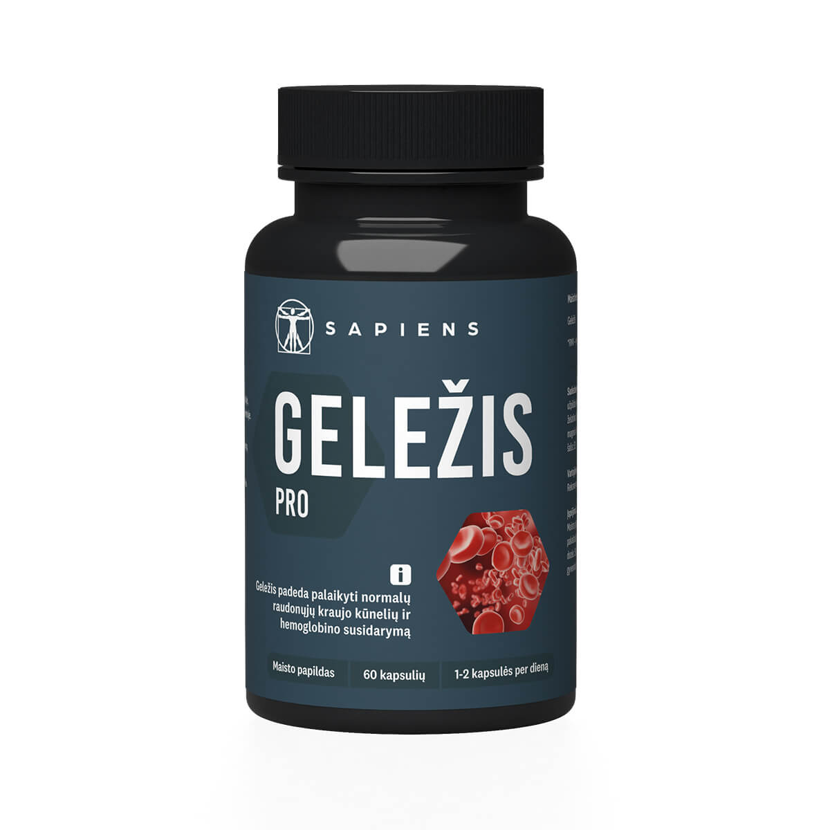 SAPIENS Geležis PRO, 60 kapsulių