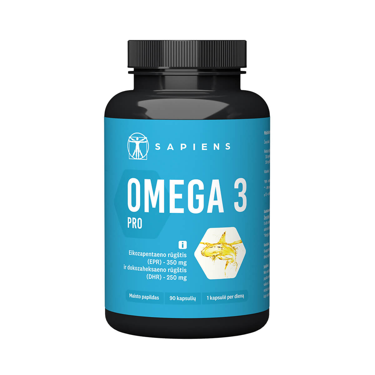 SAPIENS Omega 3 PRO, 90 kapsulių