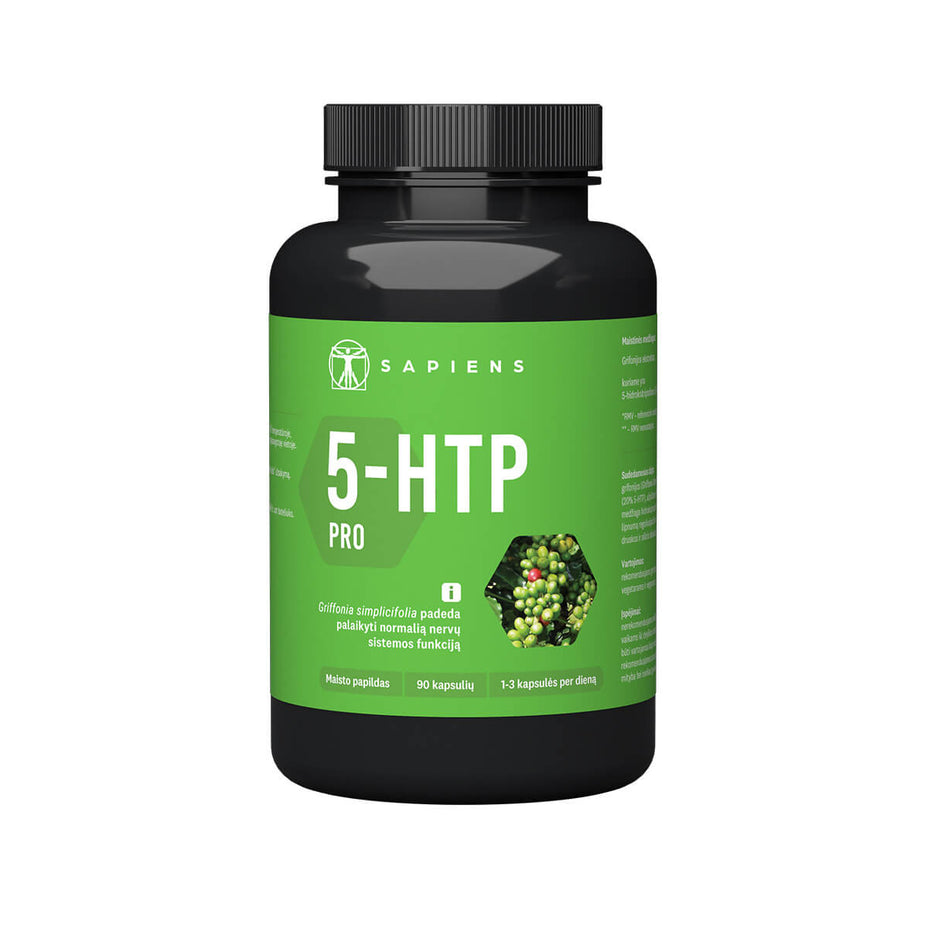 SAPIENS 5-HTP PRO, 90 kapsulių