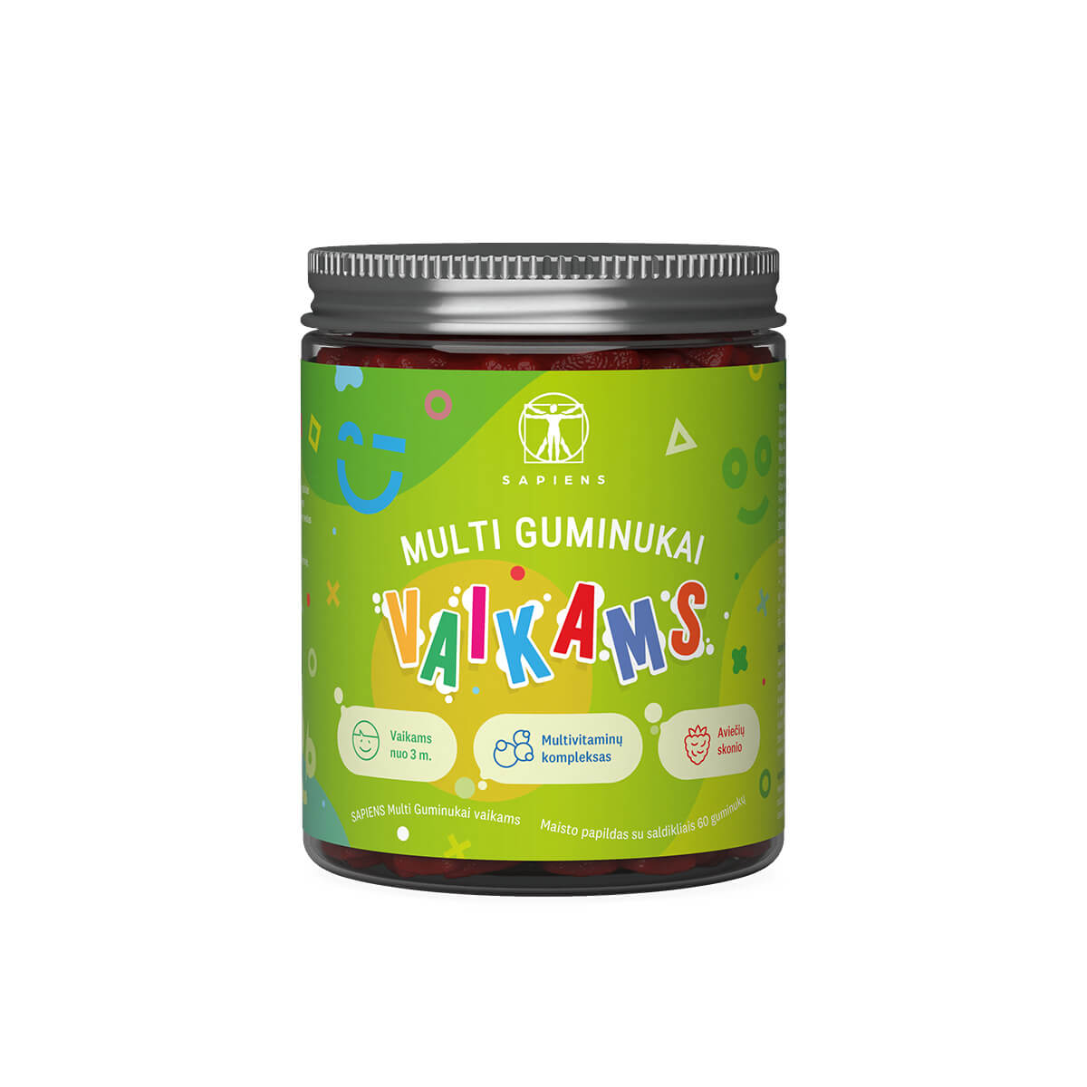 SAPIENS Multi guminukai vaikams, 60 guminukų