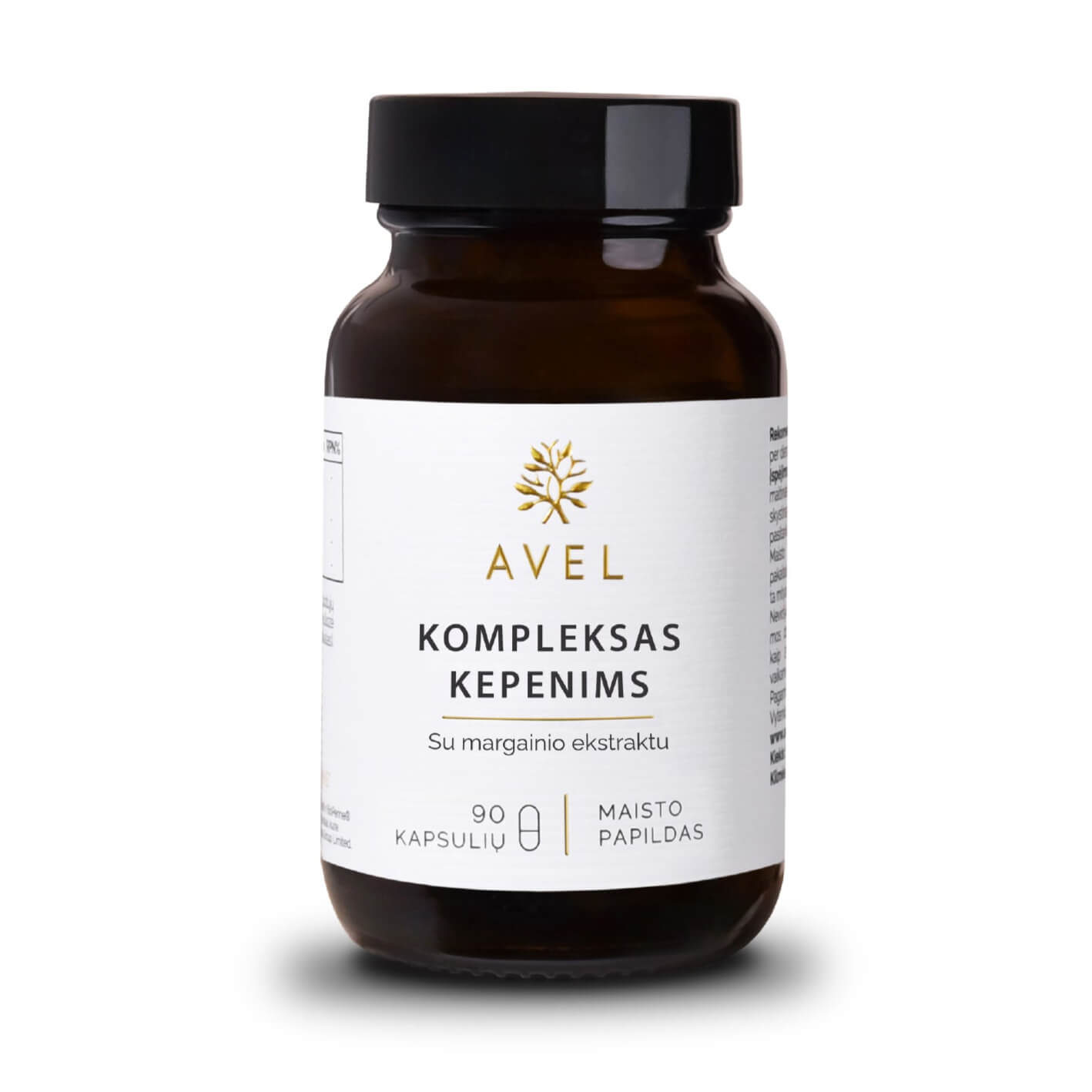 AVEL, KOMPLEKSAS KEPENIMS su margainio ekstraktu, 90 kapsulių