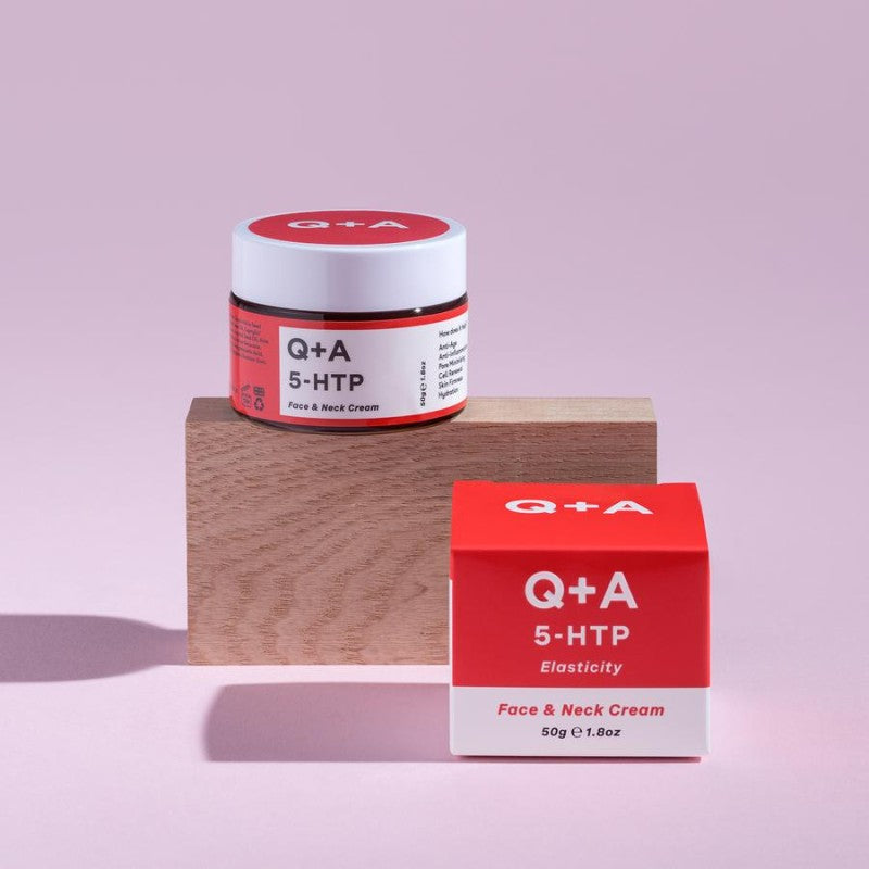 Q+A, 5-HTP Face & Neck Cream Veido ir kaklo kremas, 50ml