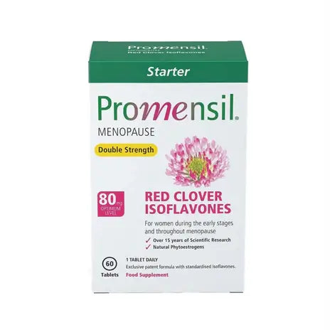 PROMENSIL, raudonojo dobilo izoflavonai, MENOPAUSE DOUBLE STRENGHT, 80 mg, 60 tablečių