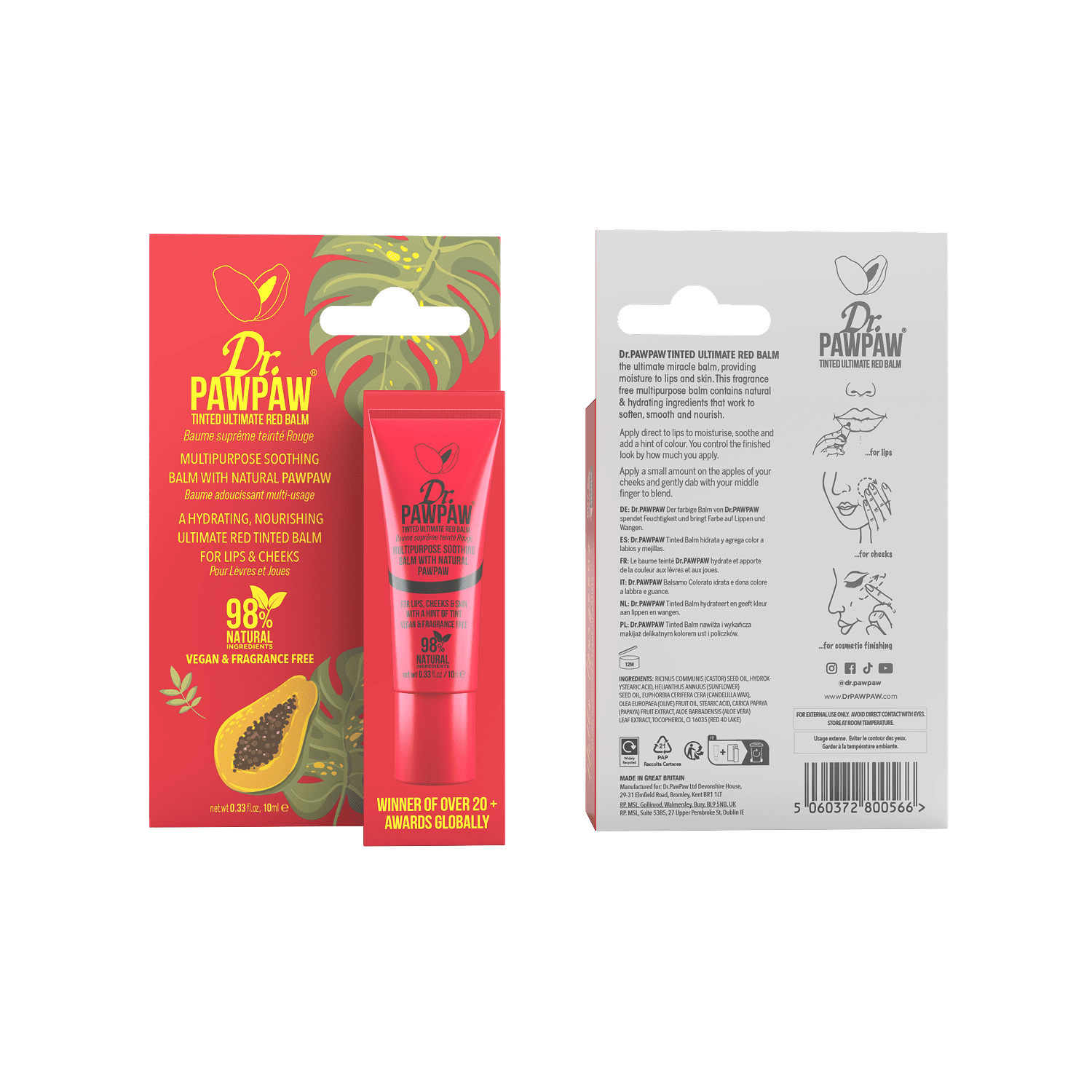 Dr.PAWPAW Ultimate Red lūpų balzamas 10ml