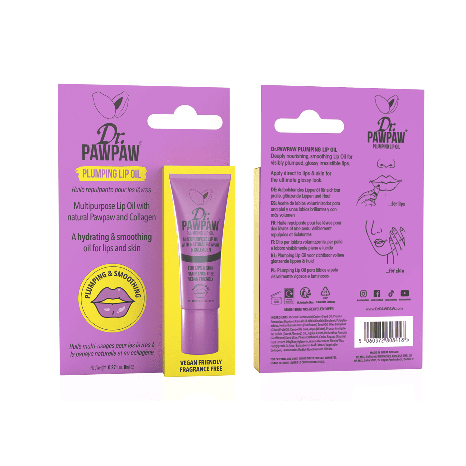 Dr.PAWPAW Collagen Lip putlinantis lūpų balzamas 8ml