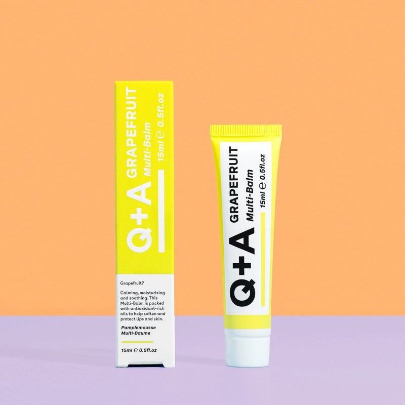 Q+A, Grapefruit Multi-Balm Daugiafunkcis odos priežiūros balzamas, 15ml