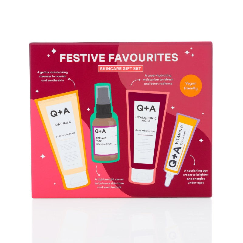 Q+A, Festive Favourites Skincare Gift Set Odos priežiūros priemonių rinkinys, 1vnt