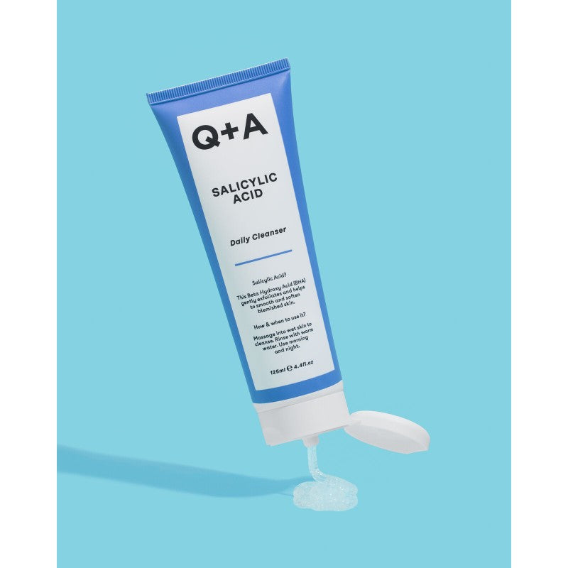 Q+A, Salicylic Acid Daily Cleanser Kasdienis veido prausiklis su salicilo rūgštimi, 125ml