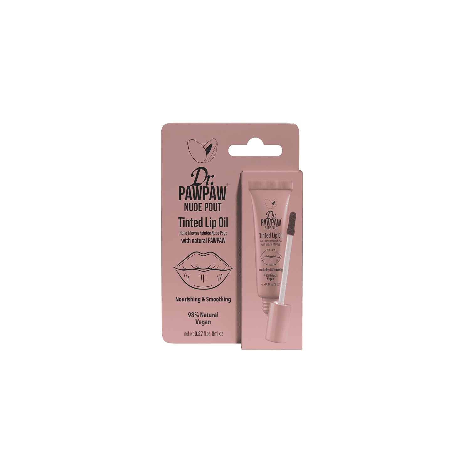 Dr.PAWPAW lūpų aliejus su atspalviu NUDE POUT, 8ml