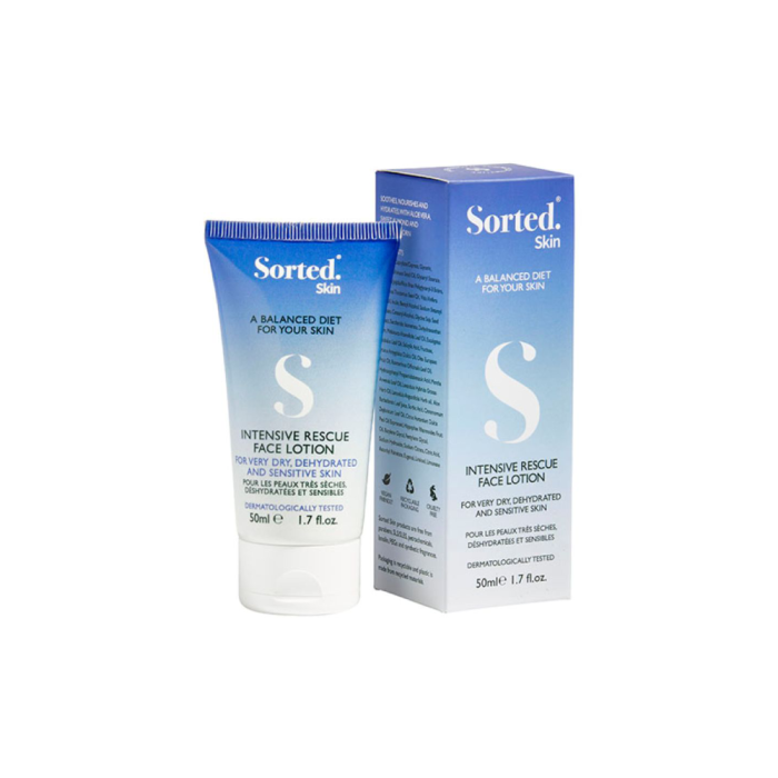 SORTED SKIN, intensyvaus poveikio veido losjonas jautriai odai, 50 ml