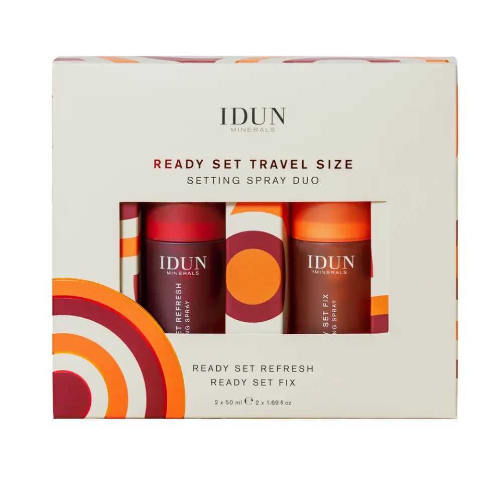 IDUN Minerals rinkinys veido dulksnos (READY SET REFRESH, 50 ml + READY SET FIX, 50 ml), 1 vnt.