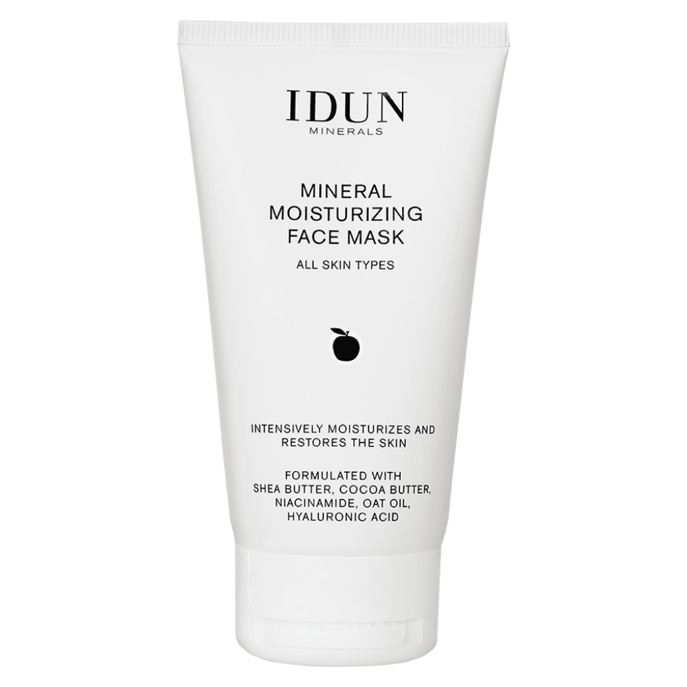 IDUN Minerals intensyviai drėkinanti veido kaukė su niacinamidu ir hialurono rūgštimi, visiems odos tipams, 75 ml