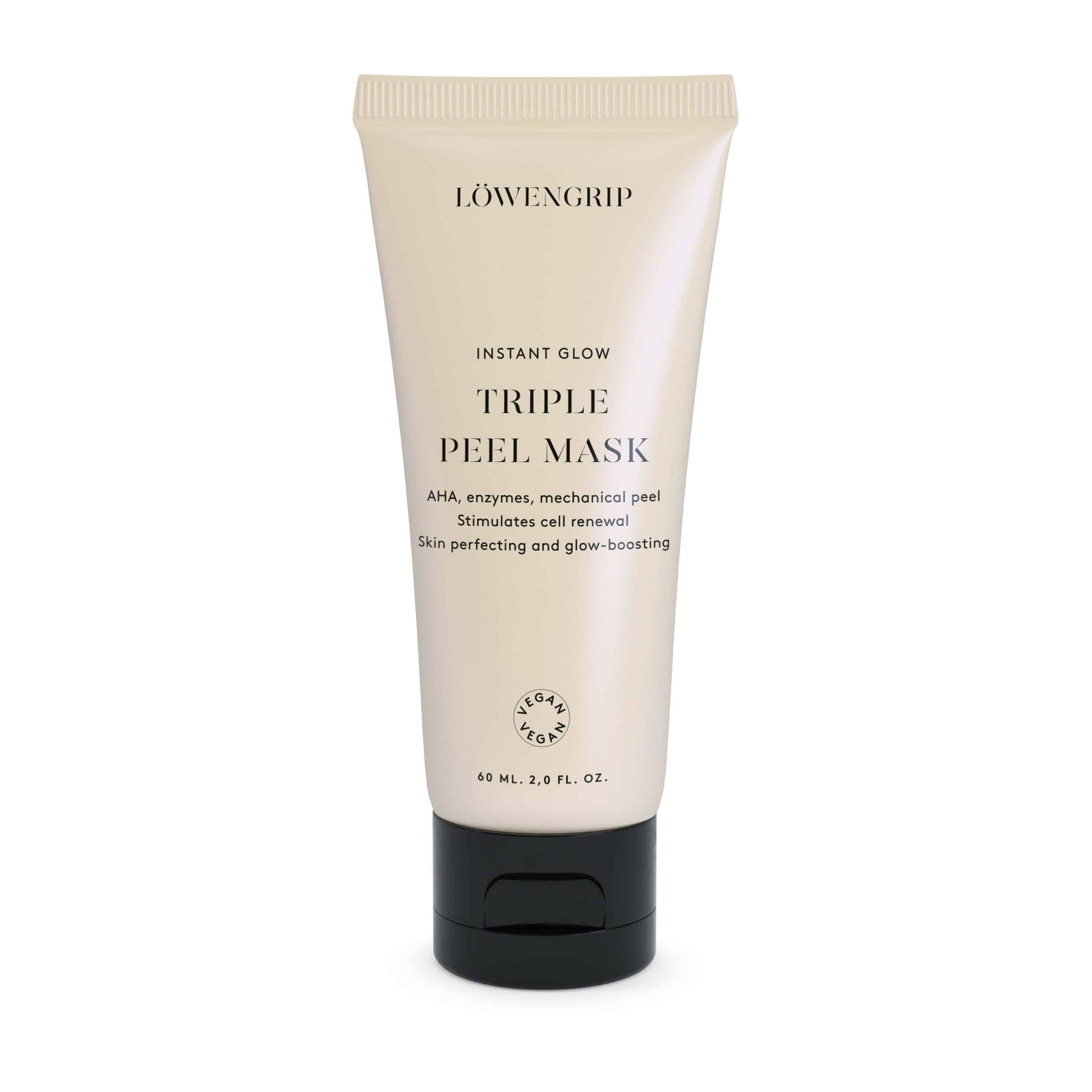 LOWENGRIP, instant Glow Trigubo poveikio eksfoliuojanti veido kaukė, 60 ml