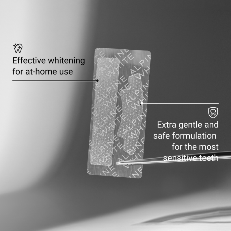 Alpine White, Whitening Strips Sensitive Balinančios juostelės jautriems dantims, 7 poros