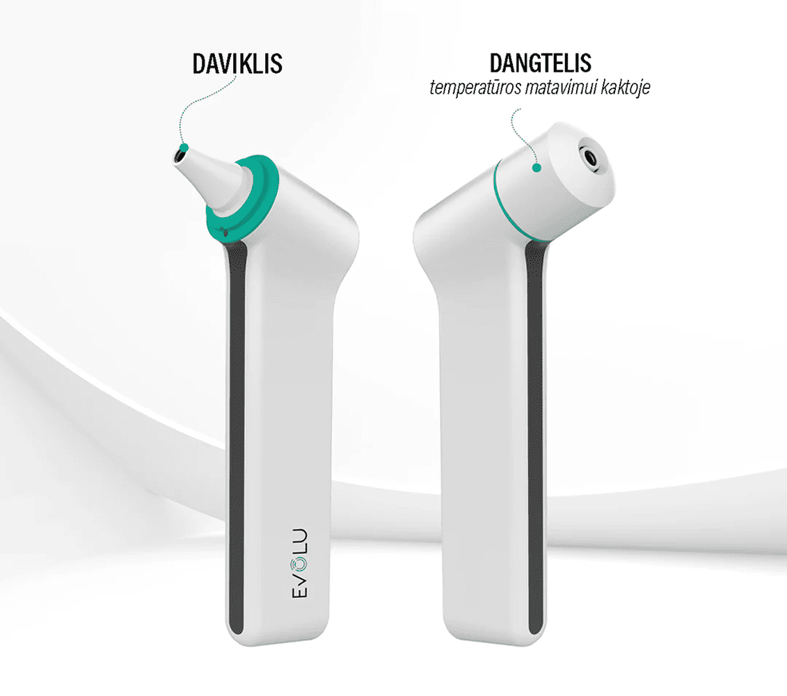 EVOLU Infraraudonųjų spindulių termometras, 1 vnt.