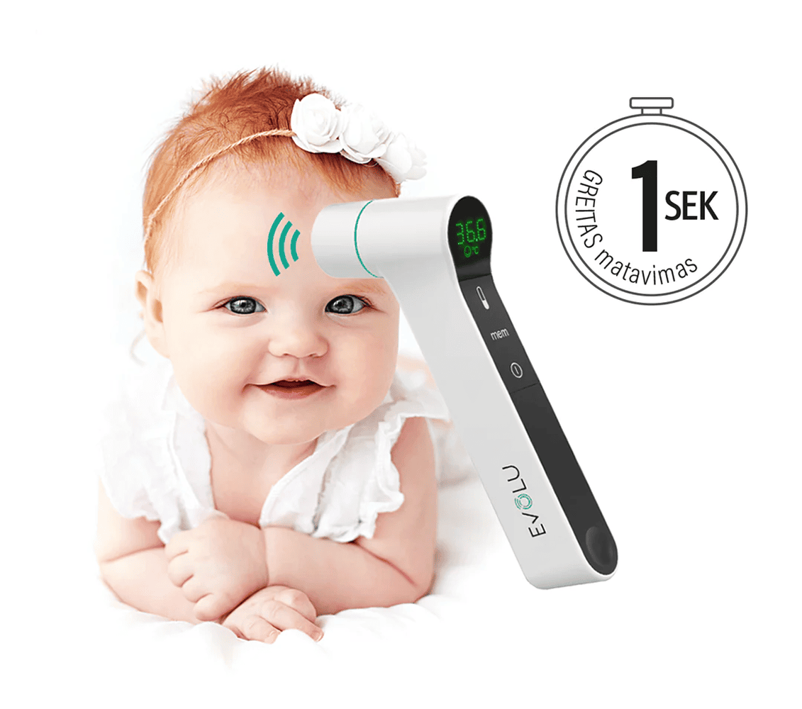 EVOLU Infraraudonųjų spindulių termometras, 1 vnt.