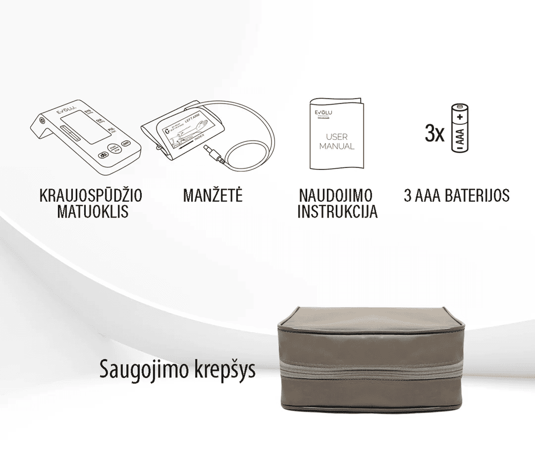 EVOLU Automatic kraujospūdžio matuoklis DBP-6177, 1vnt