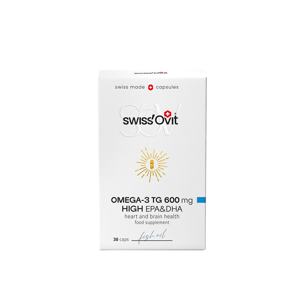 SwissOvit OMEGA-3 TG 600 mg žuvų taukai, 30 kapsulių