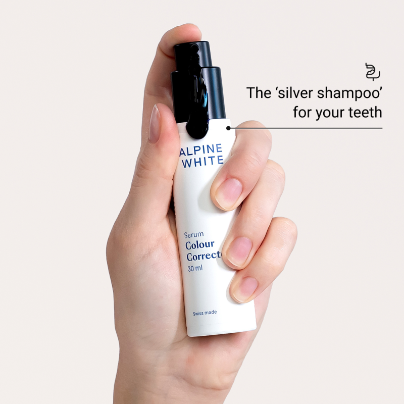 Alpine White, Colour Corrector Serum Balinantis serumas dantims, 30ml