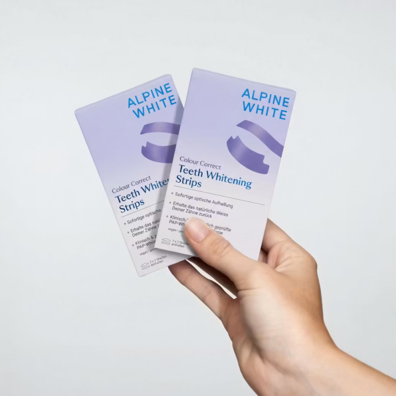 Alpine White, Purple Whitening Strips Violetinės dantų balinimo juostelės, 7 poros