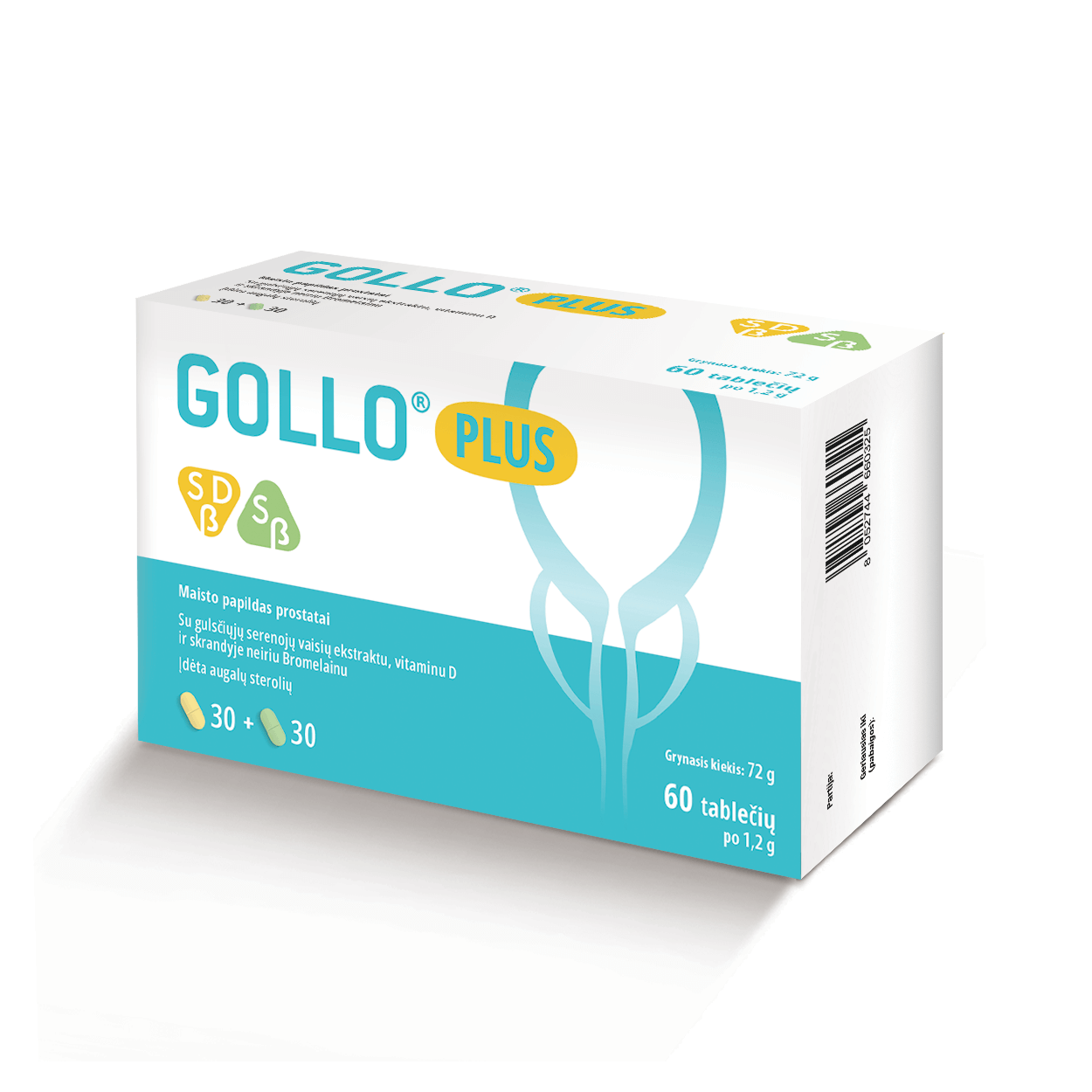 GOLLO PLUS, kompleksas prostatai, 60 tablečių