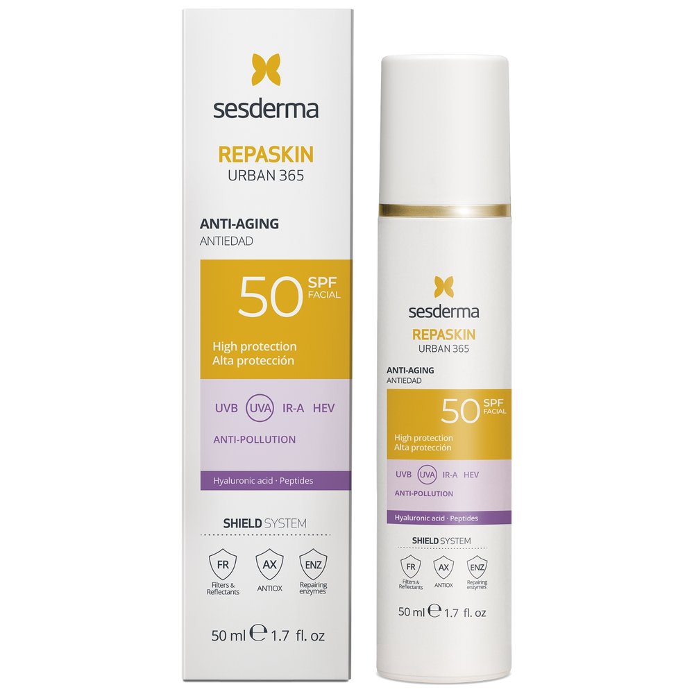 SESDERMA, repaskin urban 365 apsauginis veido kremas spf50, 50 ml