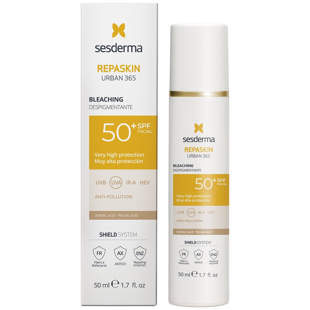 SESDERMA, repaskin urban 365 apsauginis veido kremas spf50+ pigmentuotai odai, 50 ml
