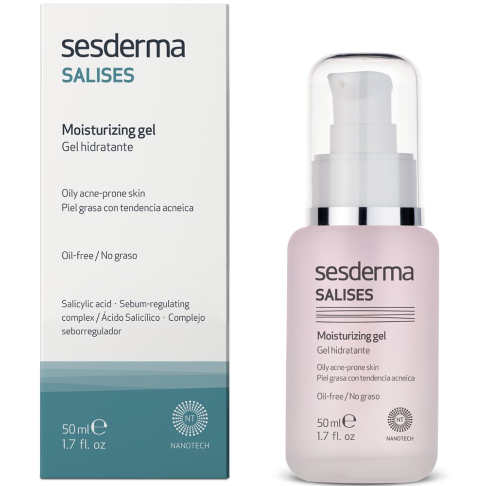 SESDERMA, salises drėkinamasis gelis į aknę linkusiai odai, 50 ml