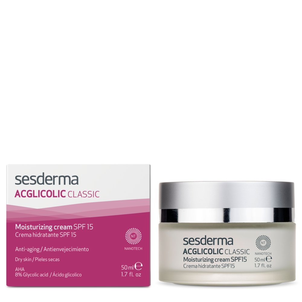 SESDERMA, acglicolic classic drėkinamasis kremas spf15, 50 ml