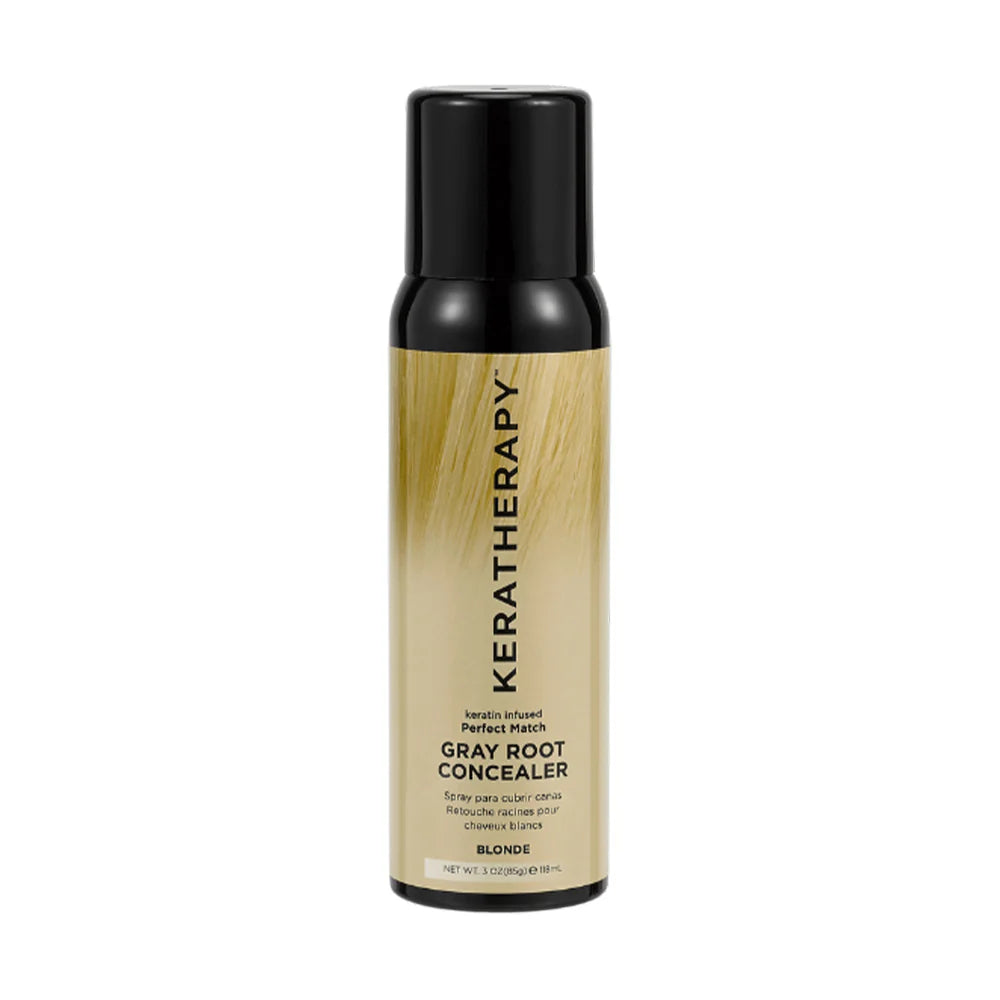 KERATHERAPY, perfect Match Gray Root Concealer šaknų purškiklis su spalva Blonde, 118 ml