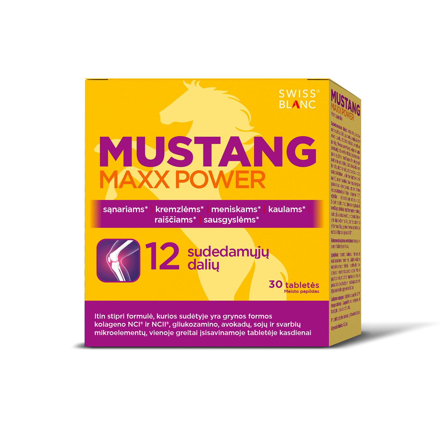 MUSTANG MAXX POWER, 30 tablečių